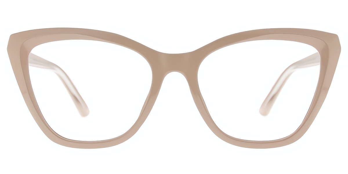 Khaki Cat Eye Oversized TR90 Eyeglasses