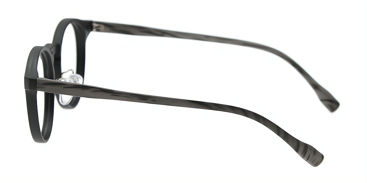 Black Round Retro Plastic Eyeglasses