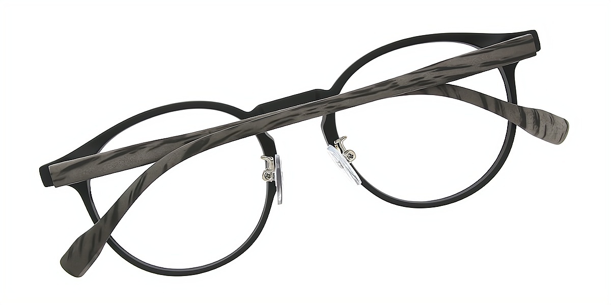 Black Round Retro Plastic Eyeglasses