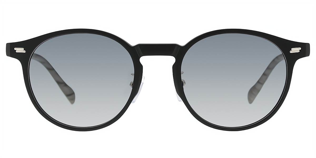 Black Round Retro Plastic Eyeglasses