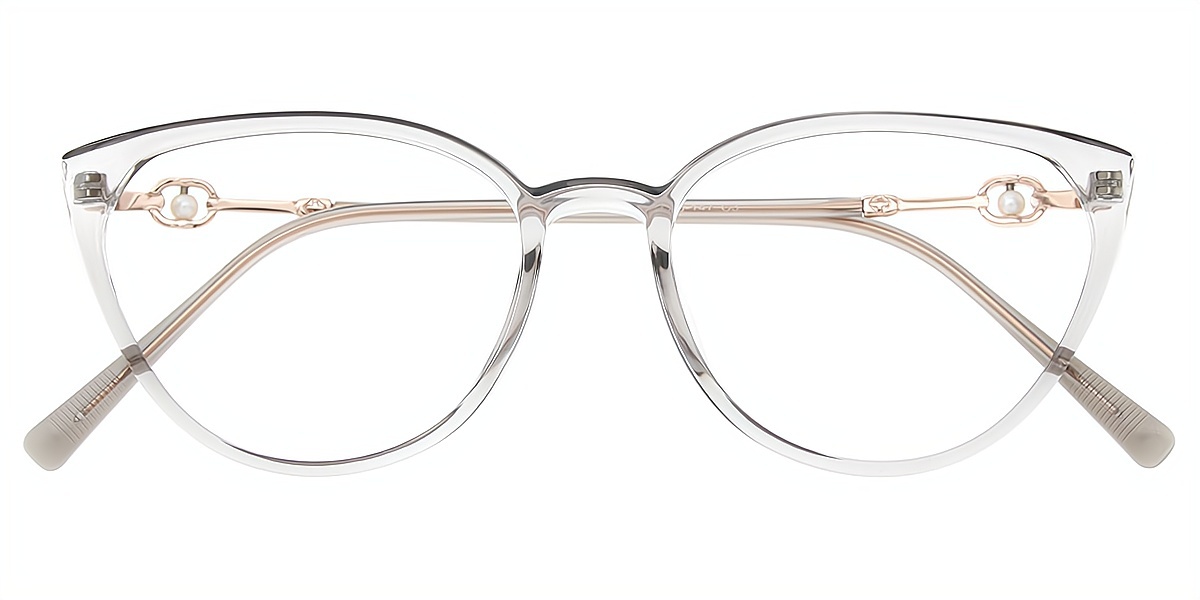 Gray Cat Eye Elegant TR90 Eyeglasses