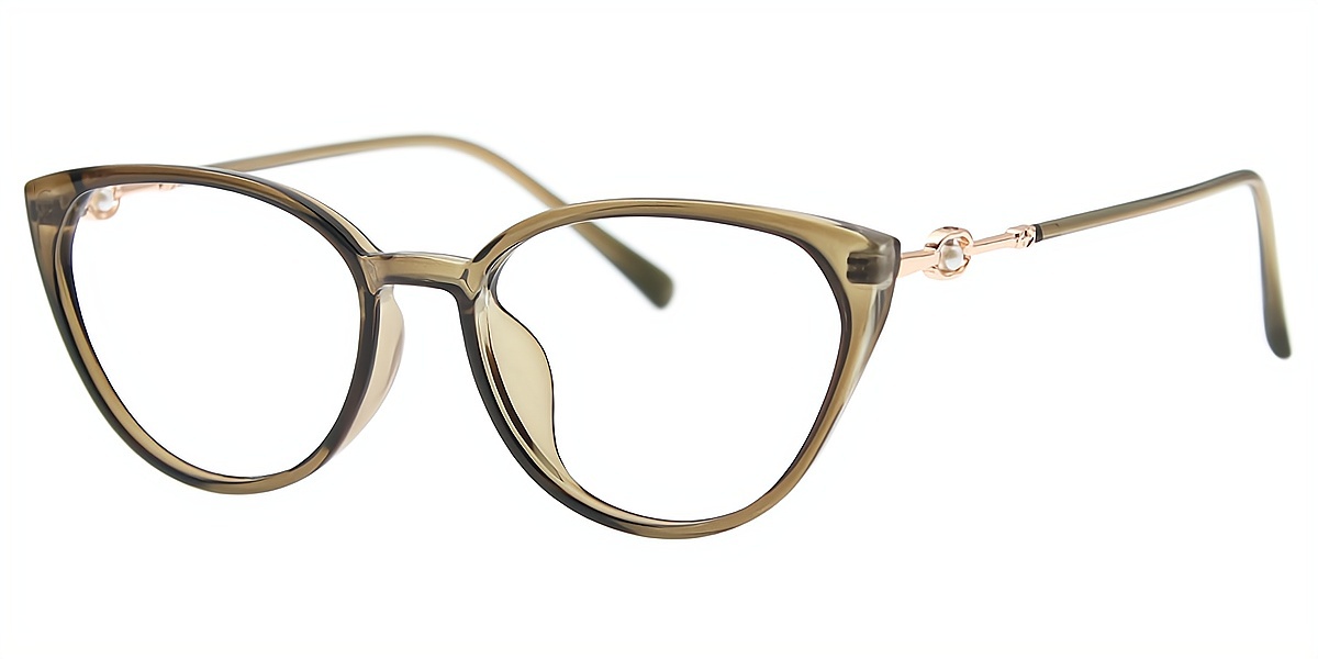 Green Cat Eye Elegant TR90 Eyeglasses