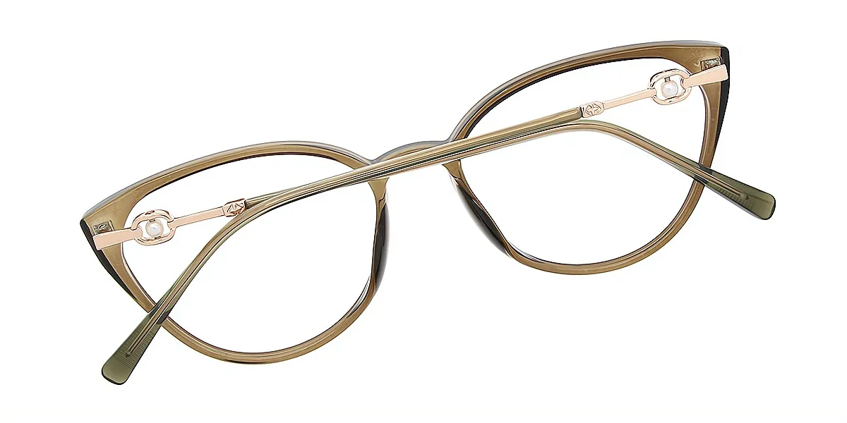 Green Cat Eye Elegant TR90 Eyeglasses