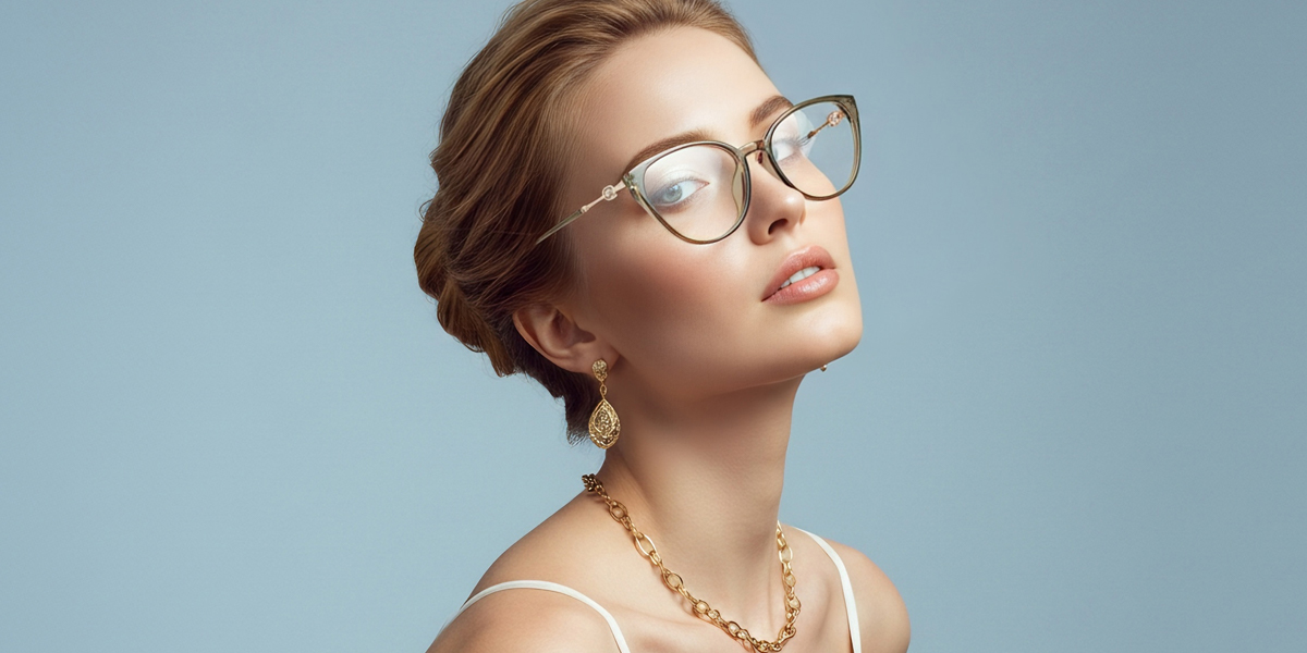 Green Cat Eye Elegant TR90 Eyeglasses