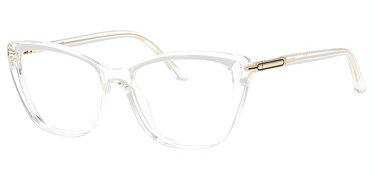Clear Cat Eye Simple TR90 Eyeglasses
