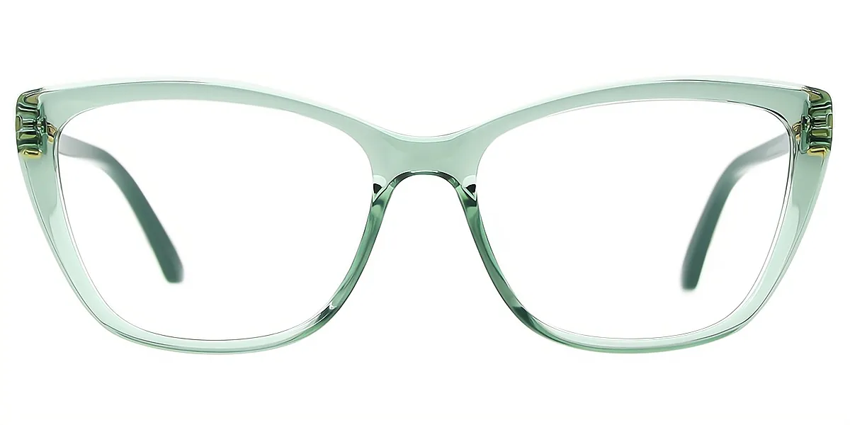 Green Cat Eye Simple TR90 Eyeglasses