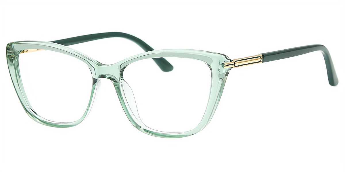 Green Cat Eye Simple TR90 Eyeglasses