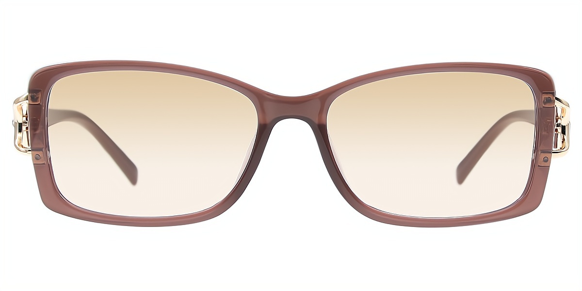 Pink Oval Refined Metal Eyeglasses