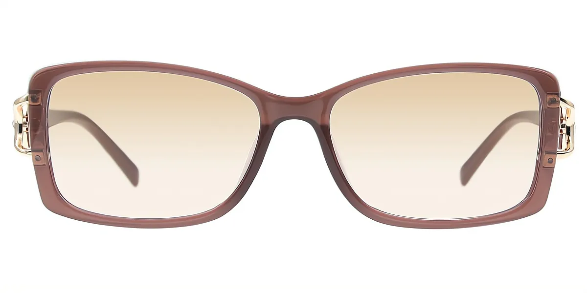 Pink Oval Refined Metal Eyeglasses
