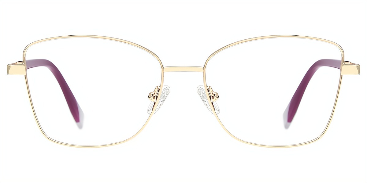 Golden Butterfly Elegant Metal Eyeglasses