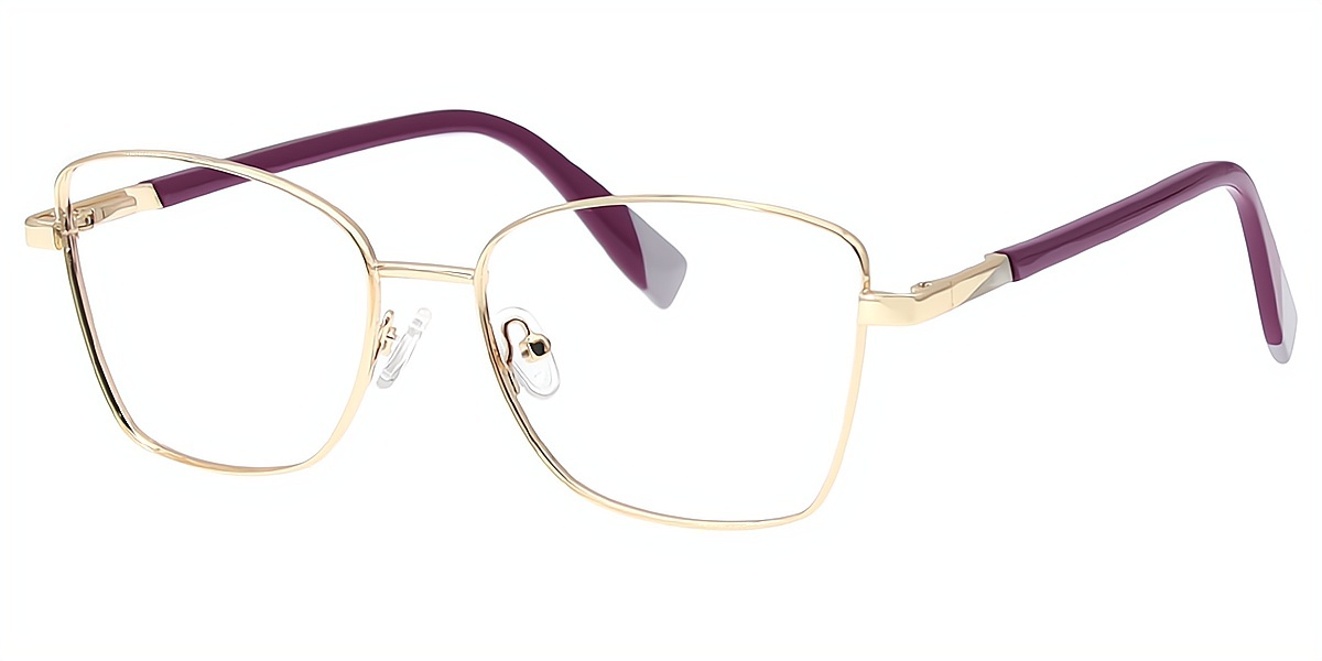 Golden Butterfly Elegant Metal Eyeglasses