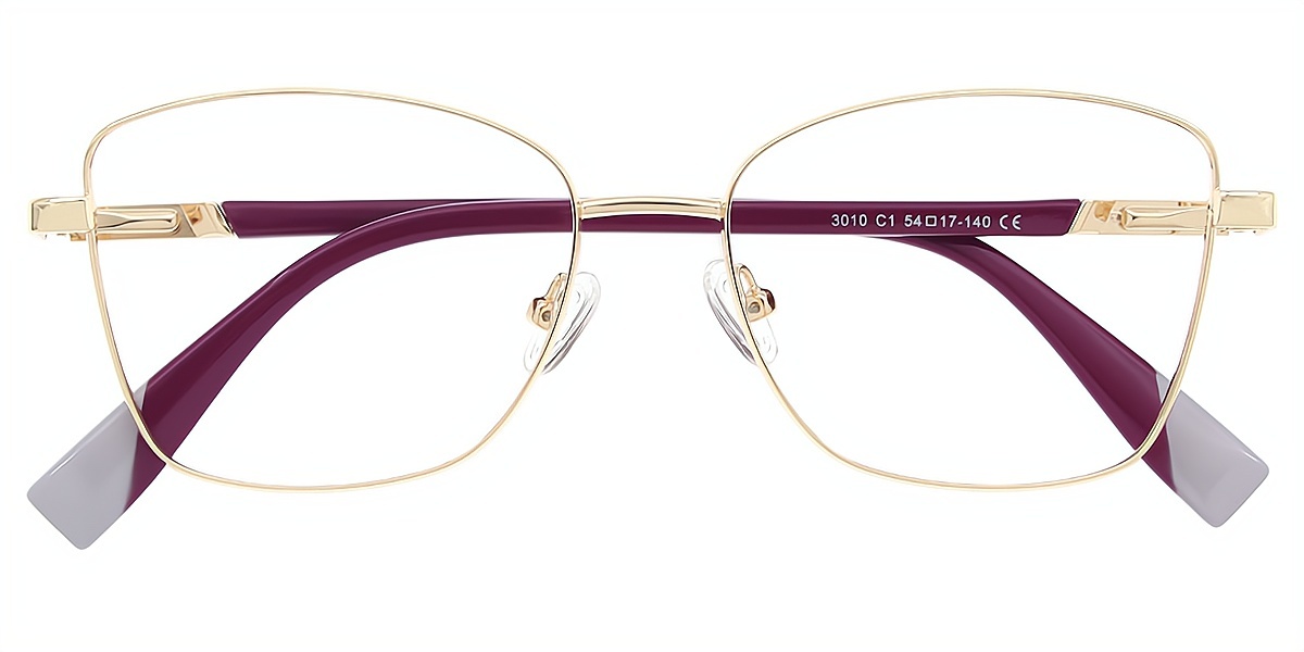Golden Butterfly Elegant Metal Eyeglasses