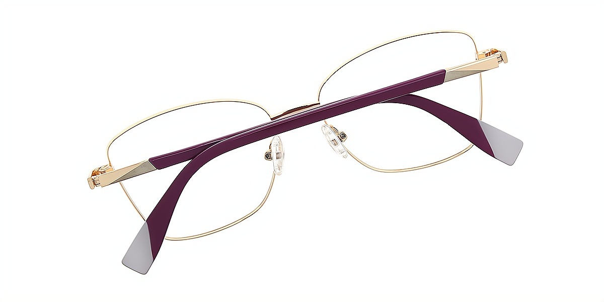 Golden Butterfly Elegant Metal Eyeglasses