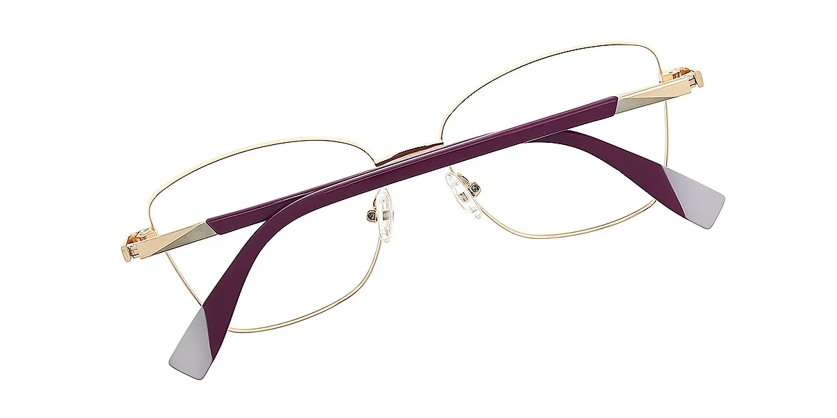 Golden Butterfly Elegant Metal Eyeglasses