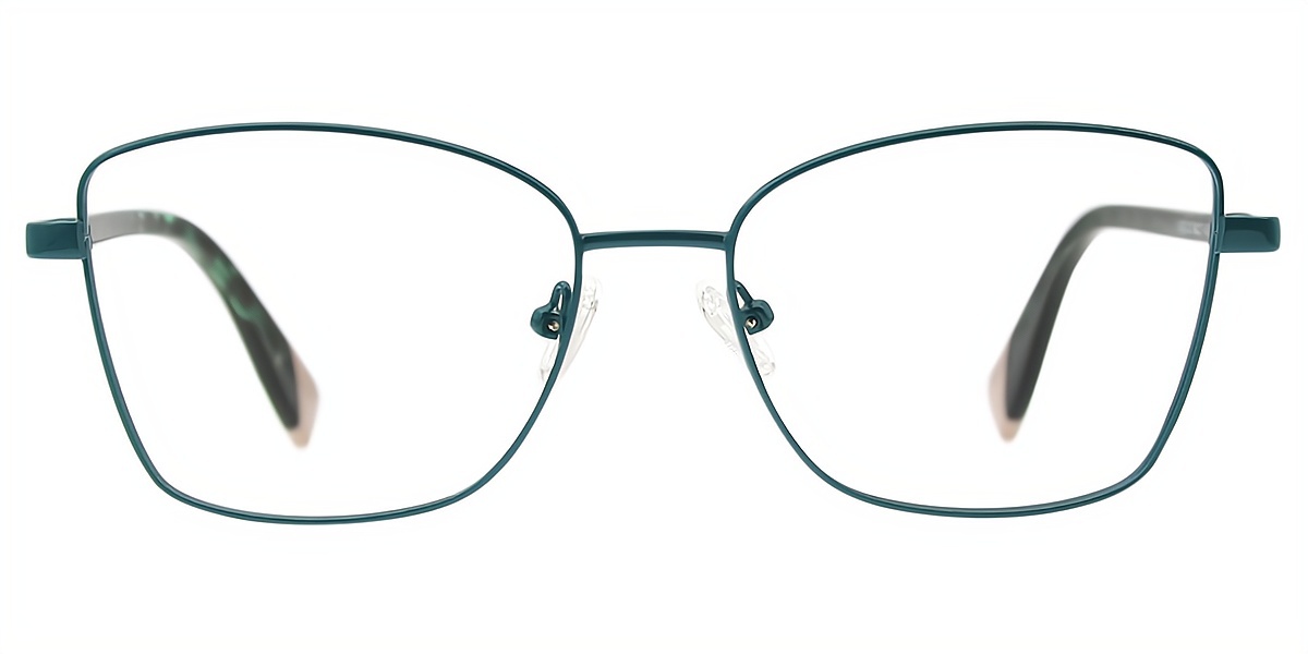 Green Butterfly Elegant Metal Eyeglasses