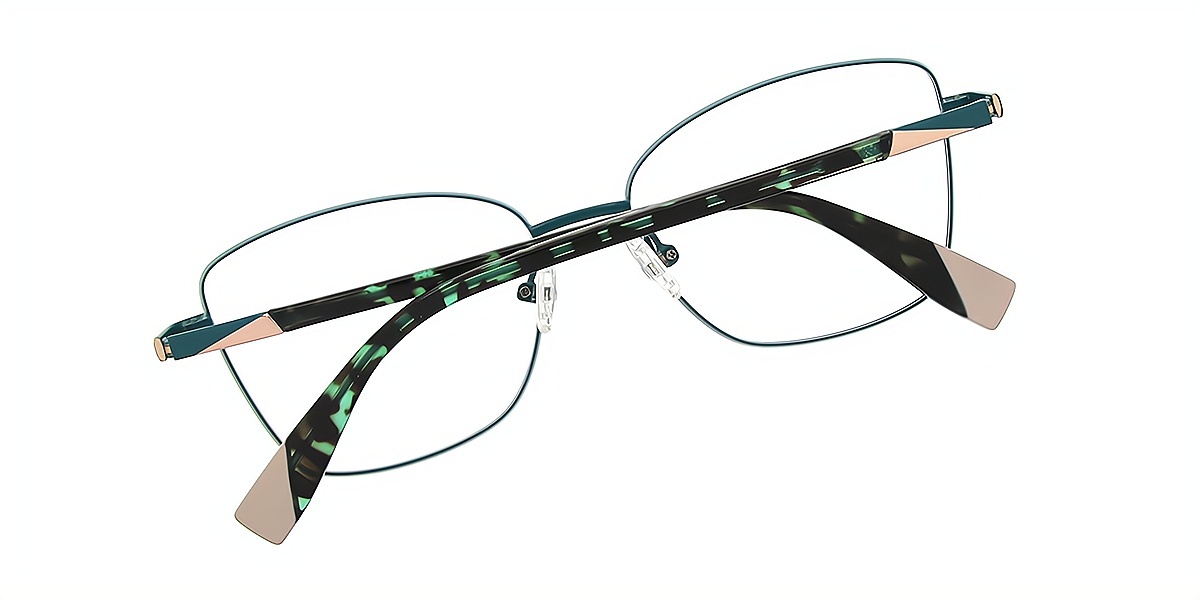 Green Butterfly Elegant Metal Eyeglasses