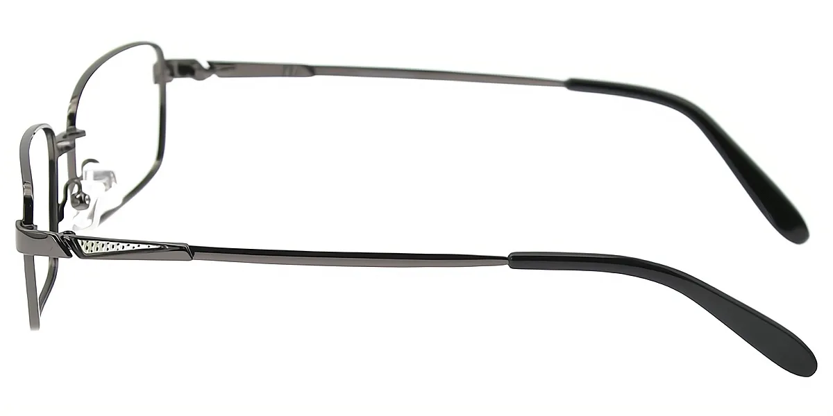 Gray Rectangle Classic Simple Metal Eyeglasses