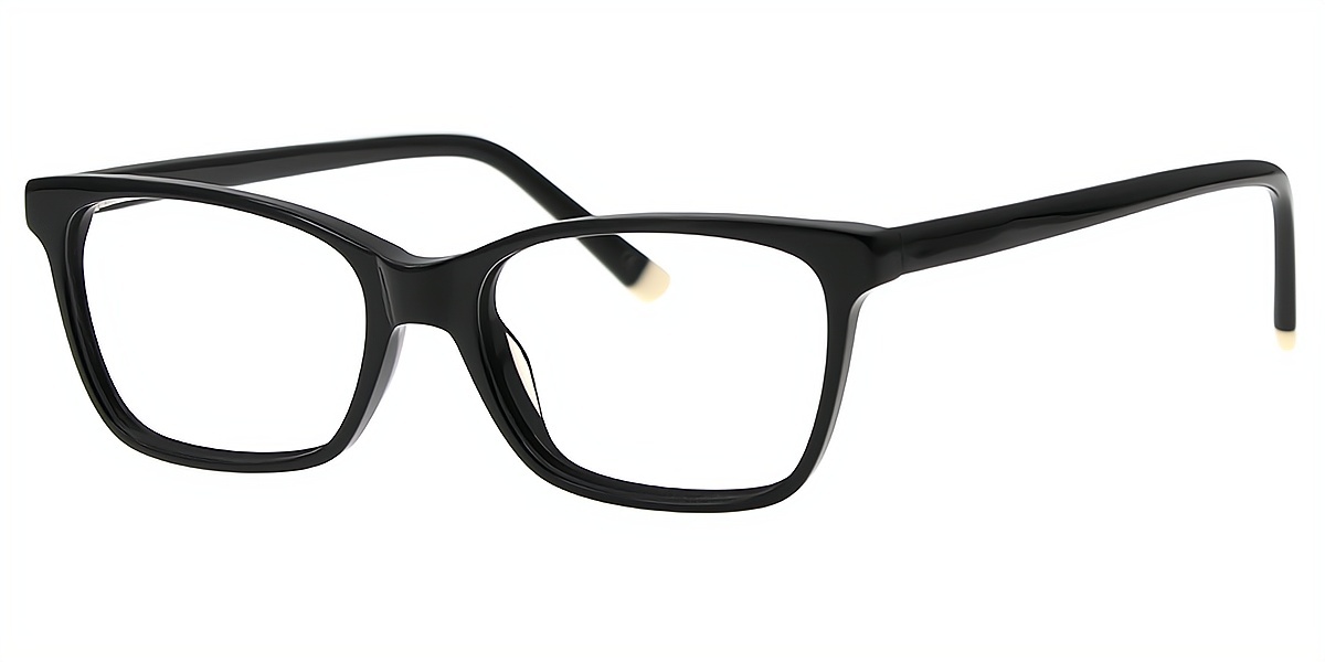 Black Rectangle Classic Acetate Eyeglasses