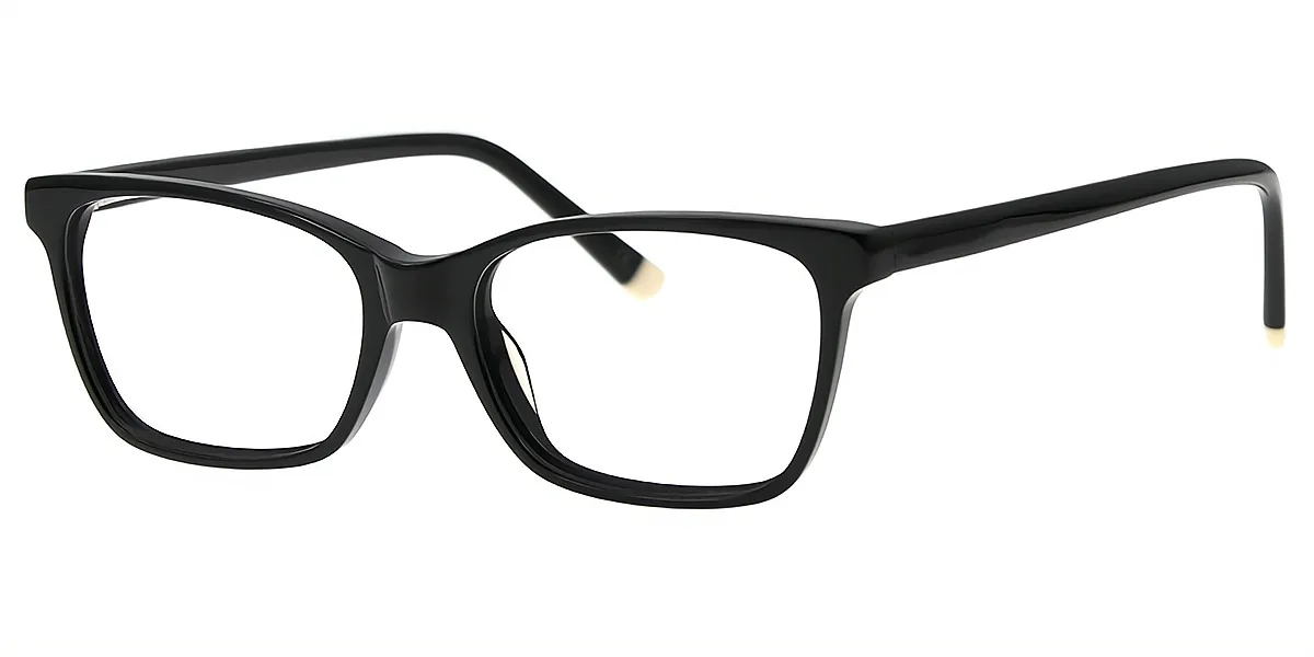 Black Rectangle Classic Acetate Eyeglasses