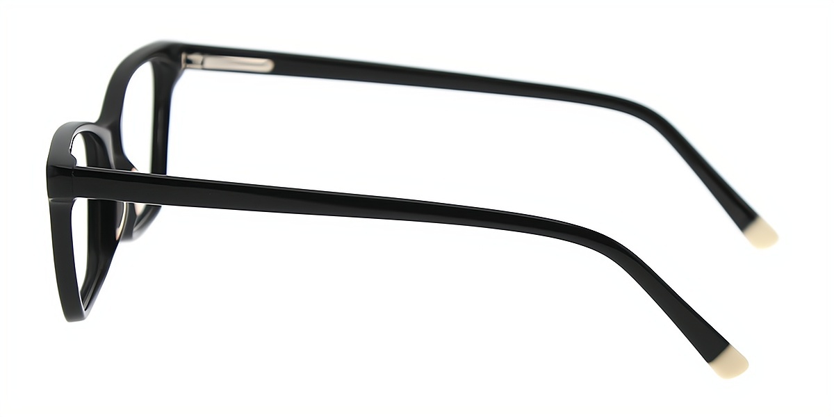 Black Rectangle Classic Acetate Eyeglasses