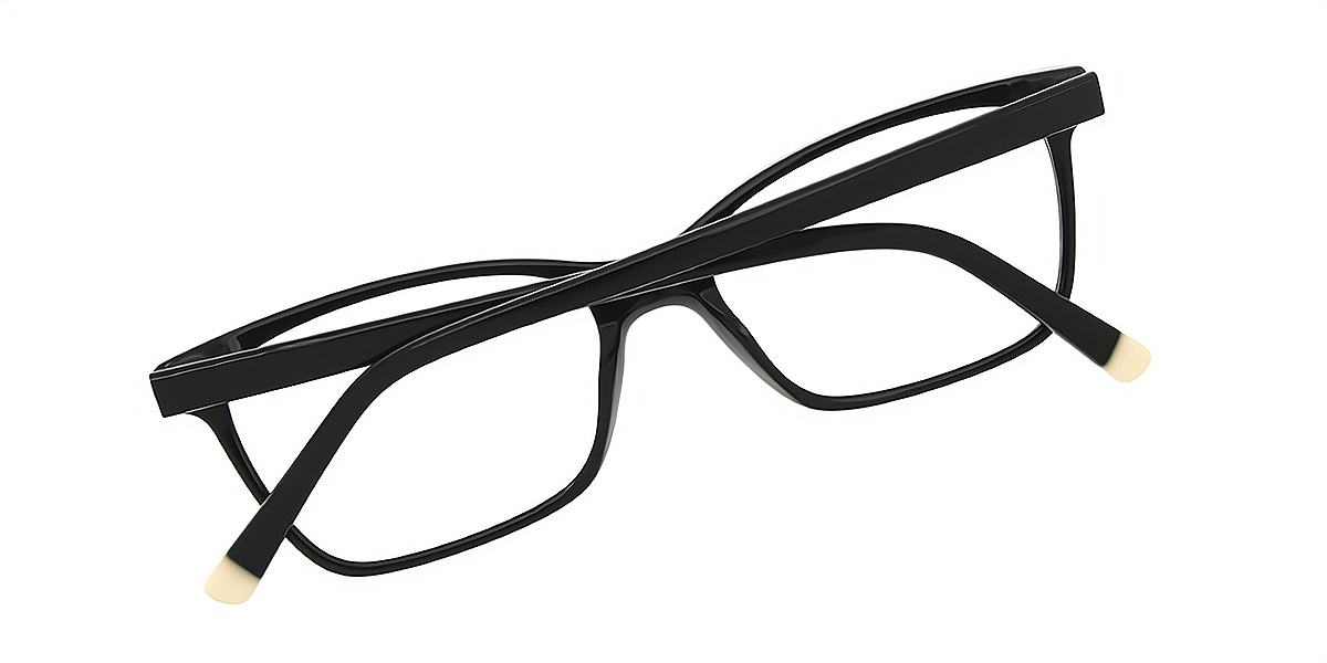 Black Rectangle Classic Acetate Eyeglasses