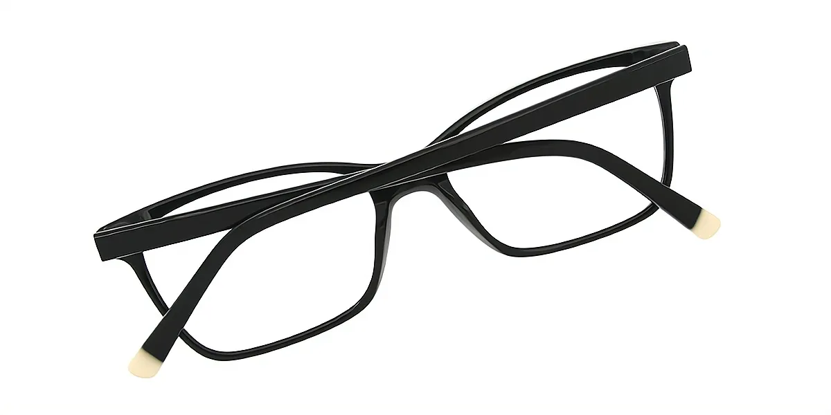 Black Rectangle Classic Acetate Eyeglasses