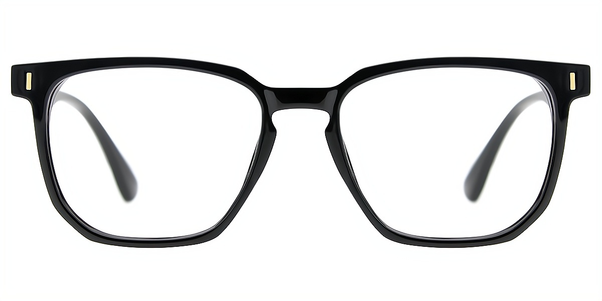 Black Horn Simple Plastic Eyeglasses