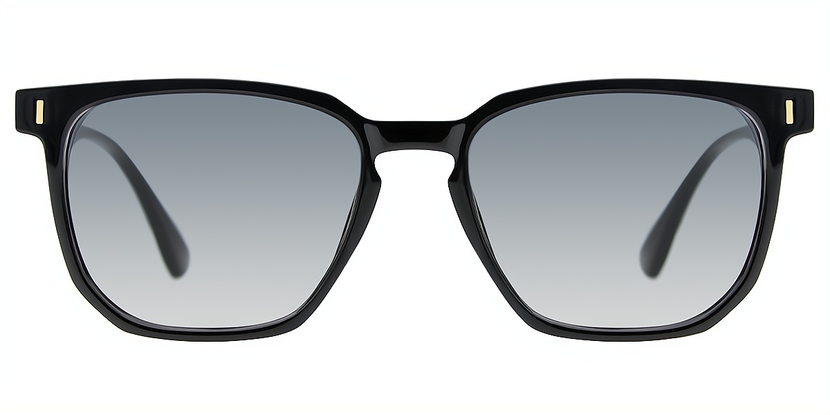 Black Horn Simple Plastic Eyeglasses