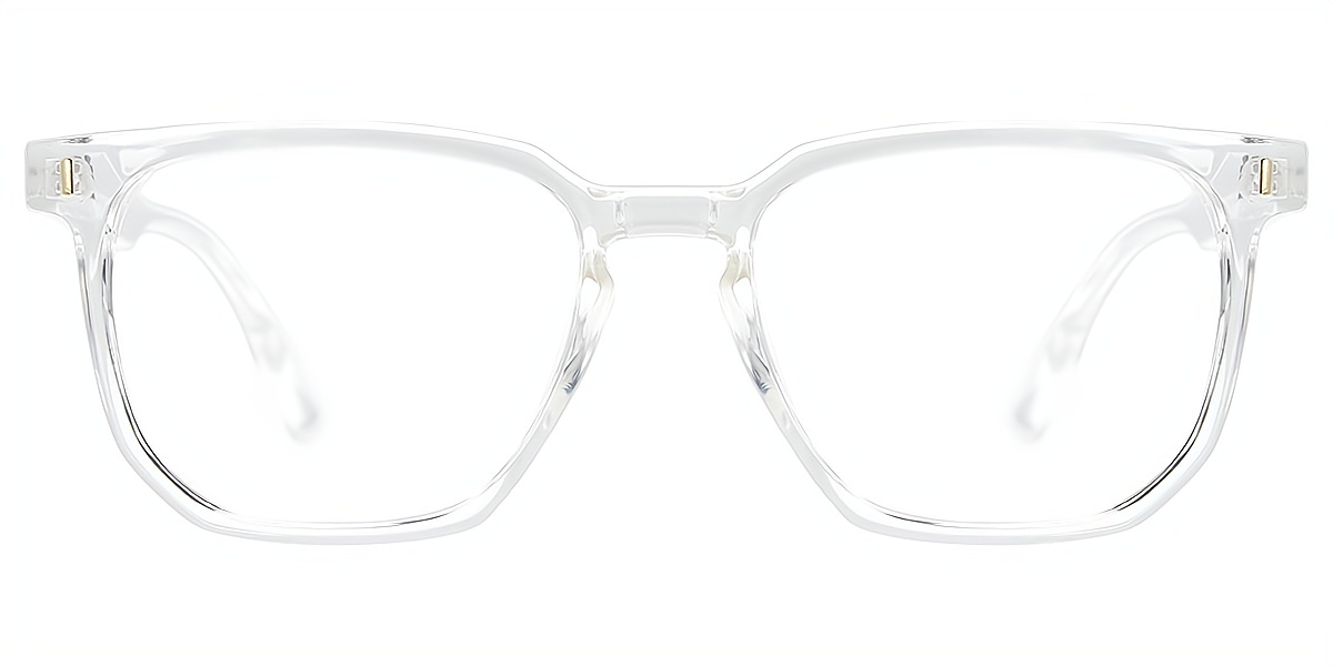 Clear Rectangle Simple Plastic Eyeglasses