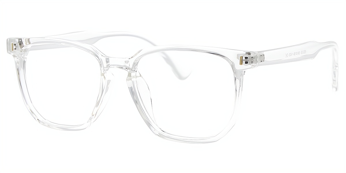 Clear Rectangle Simple Plastic Eyeglasses