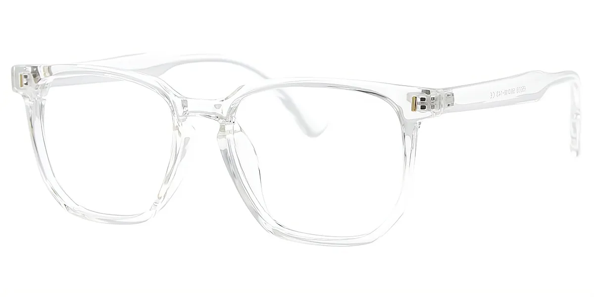 Clear Rectangle Simple Plastic Eyeglasses