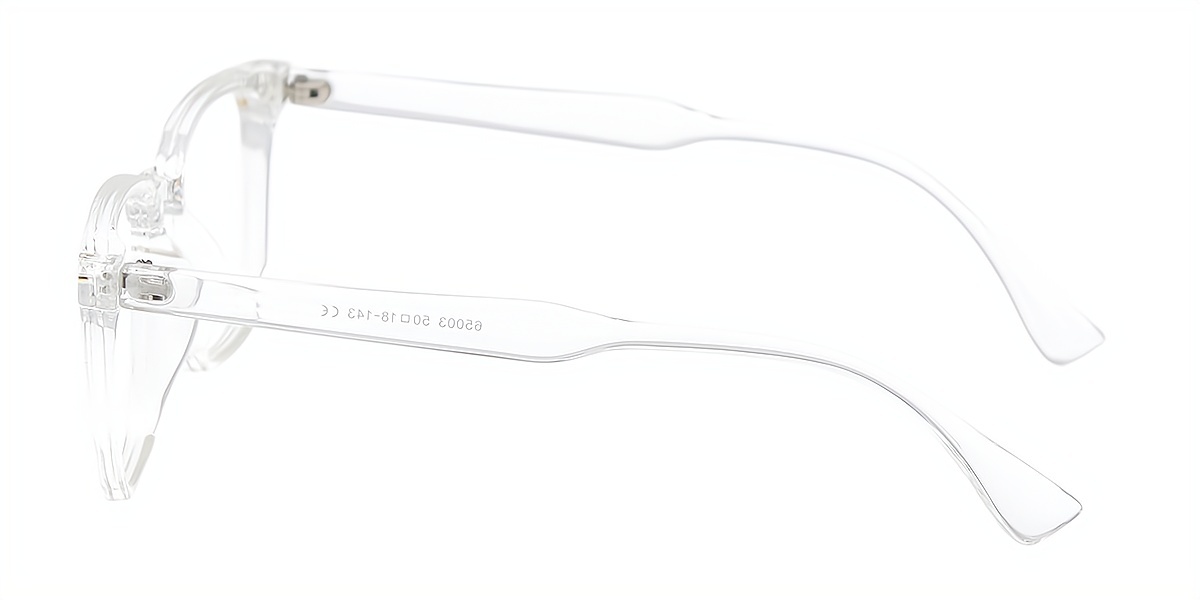 Clear Rectangle Simple Plastic Eyeglasses