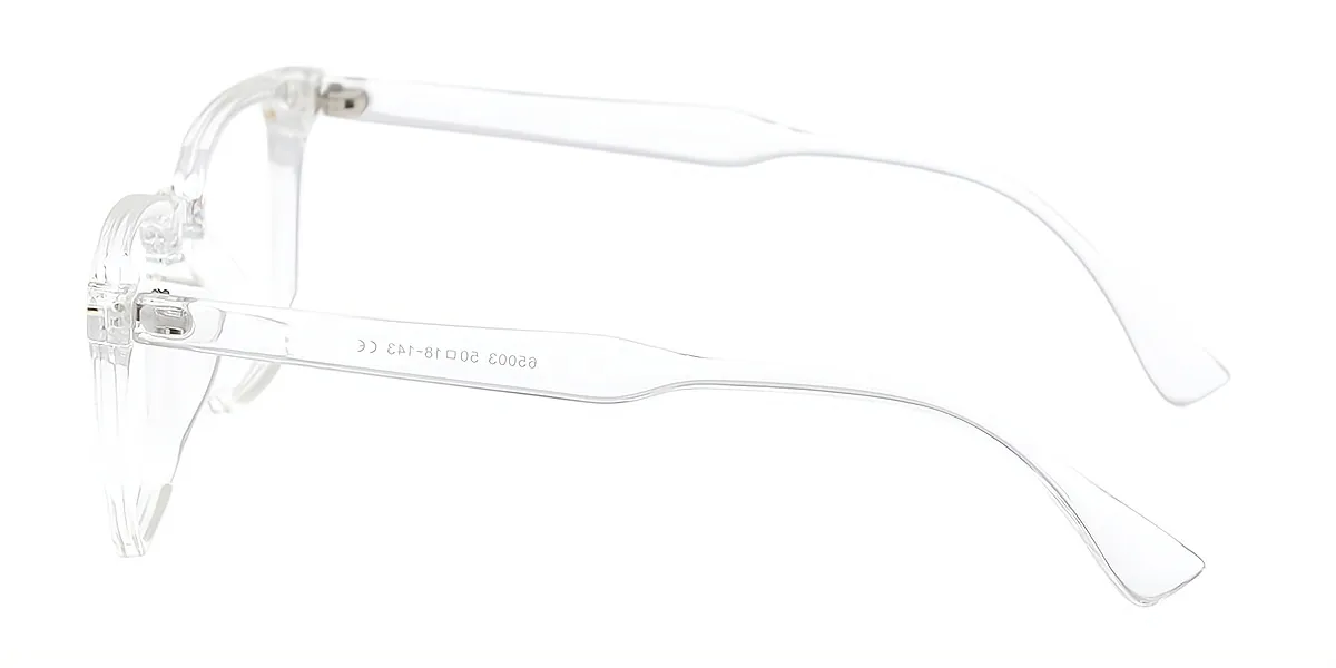 Clear Rectangle Simple Plastic Eyeglasses