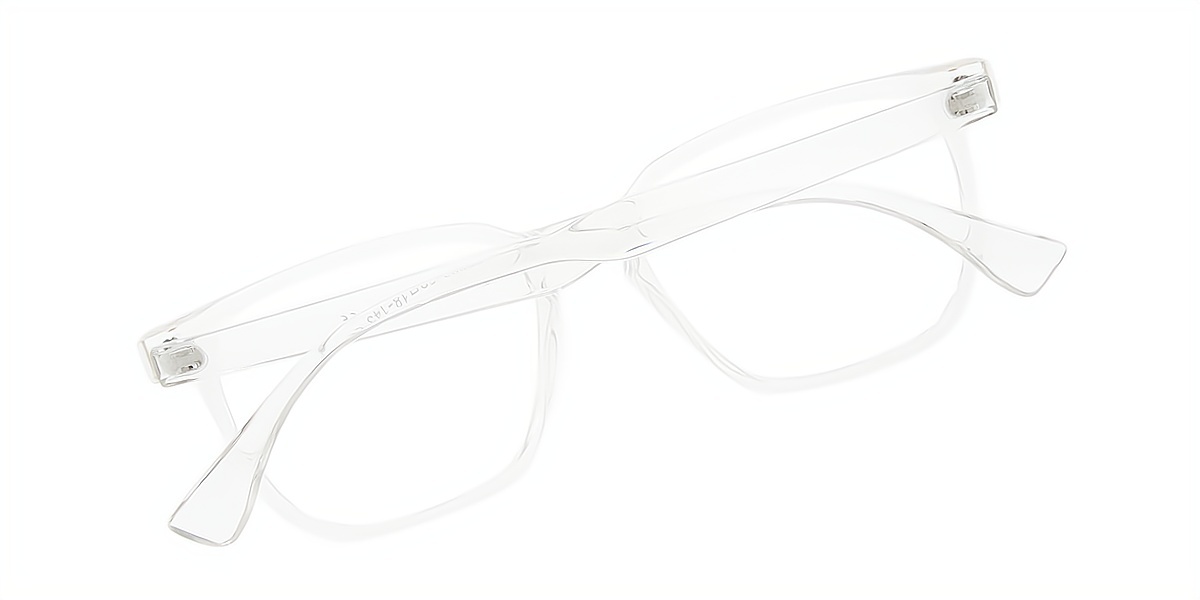 Clear Rectangle Simple Plastic Eyeglasses