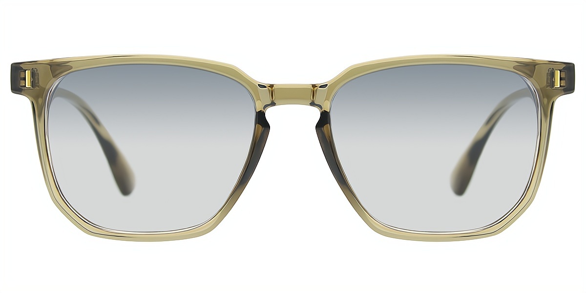 Green Rectangle Simple Plastic Eyeglasses