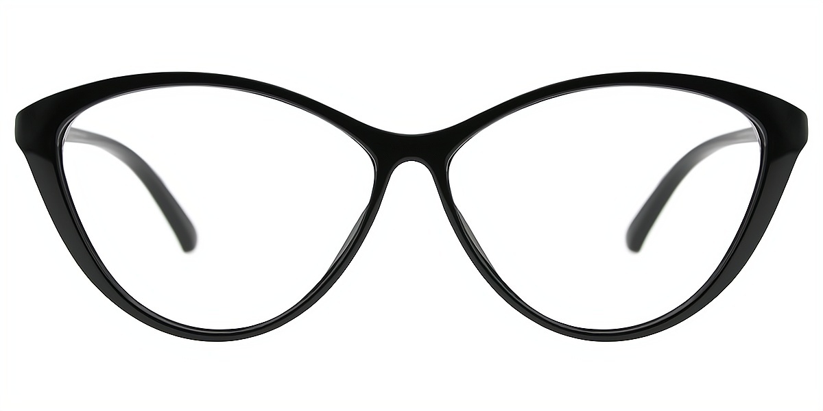 Black Cat Eye Chic Plastic Eyeglasses