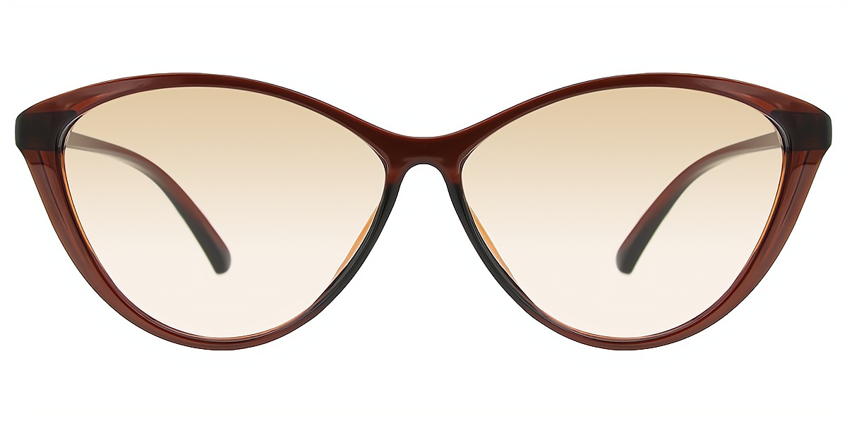 Brown Cat Eye Chic Plastic Eyeglasses