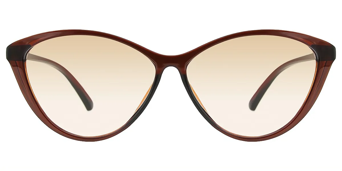 Brown Cat Eye Chic Plastic Eyeglasses