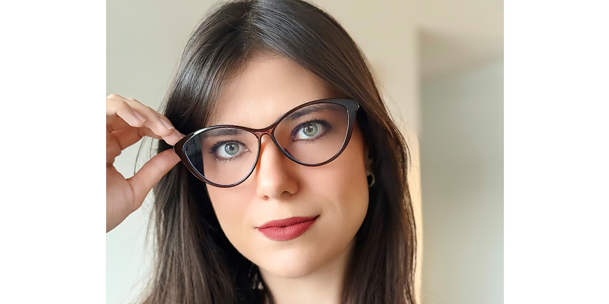 Brown Cat Eye Chic Plastic Eyeglasses