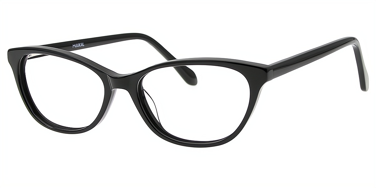 Black Cat Eye Ornate Acetate Eyeglasses