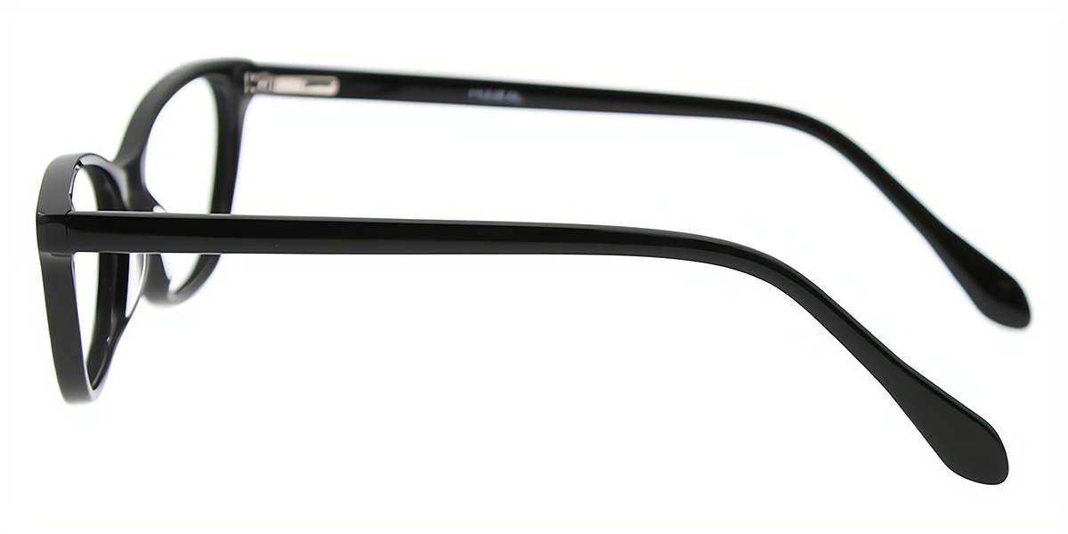 Black Cat Eye Ornate Acetate Eyeglasses