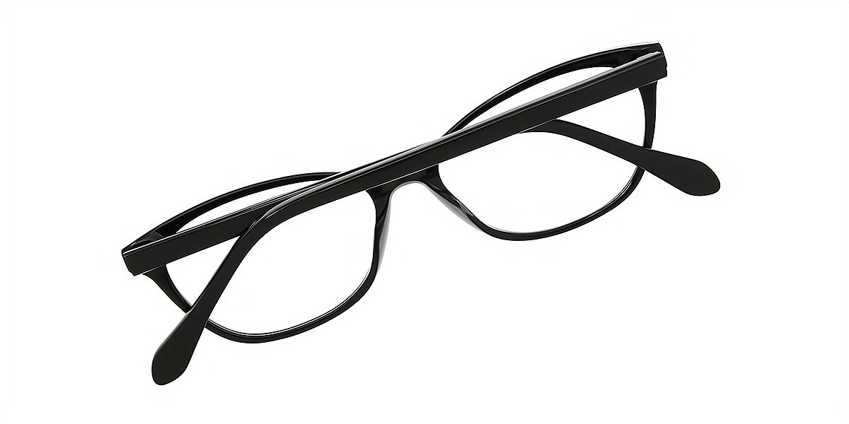 Black Cat Eye Ornate Acetate Eyeglasses