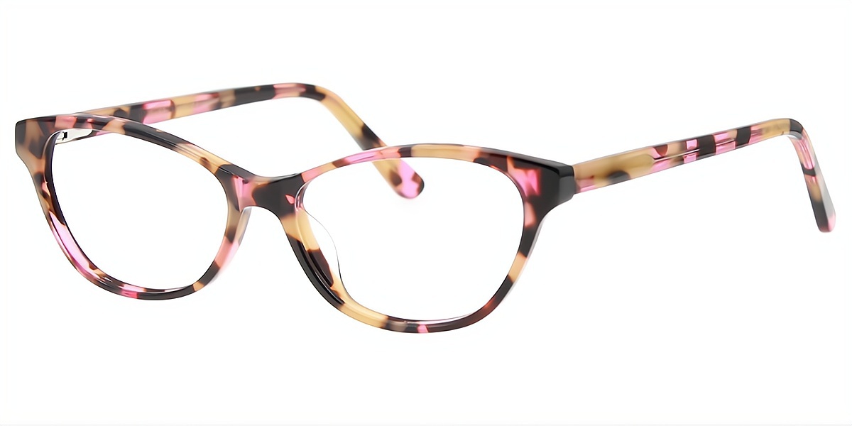 Multicolor Cat Eye Ornate Acetate Eyeglasses