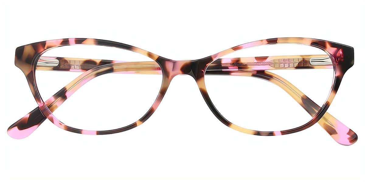 Multicolor Cat Eye Ornate Acetate Eyeglasses