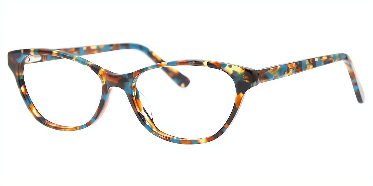 Mix Cat Eye Ornate Acetate Eyeglasses