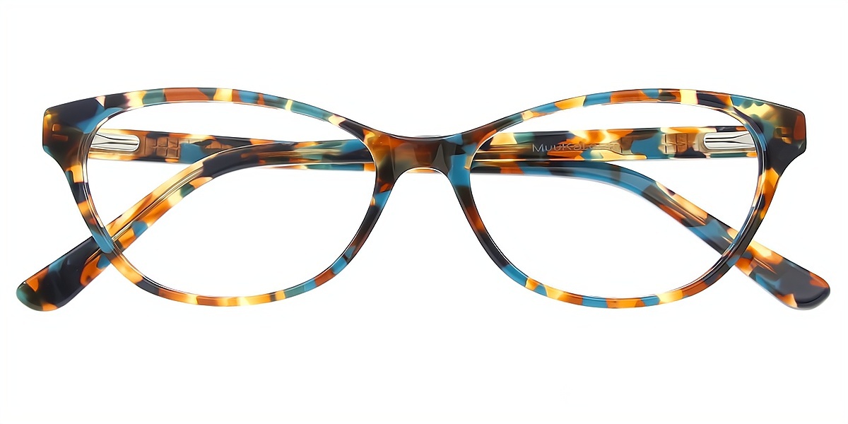 Mix Cat Eye Ornate Acetate Eyeglasses