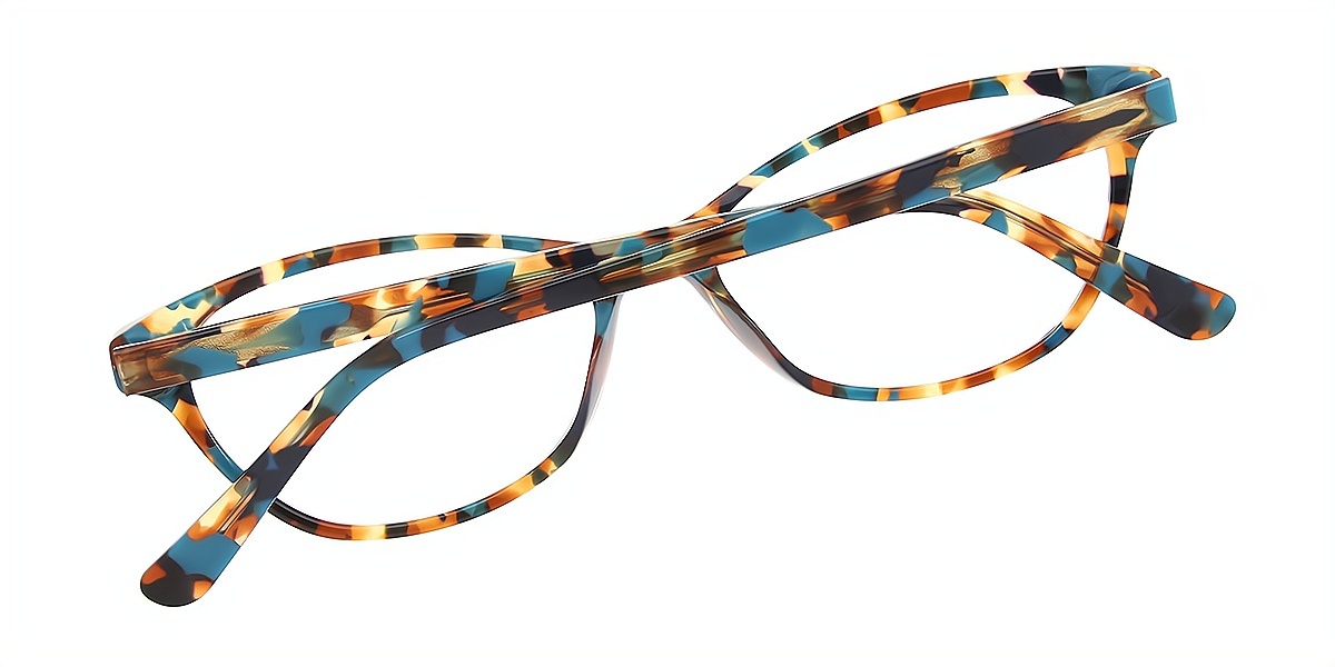 Mix Cat Eye Ornate Acetate Eyeglasses