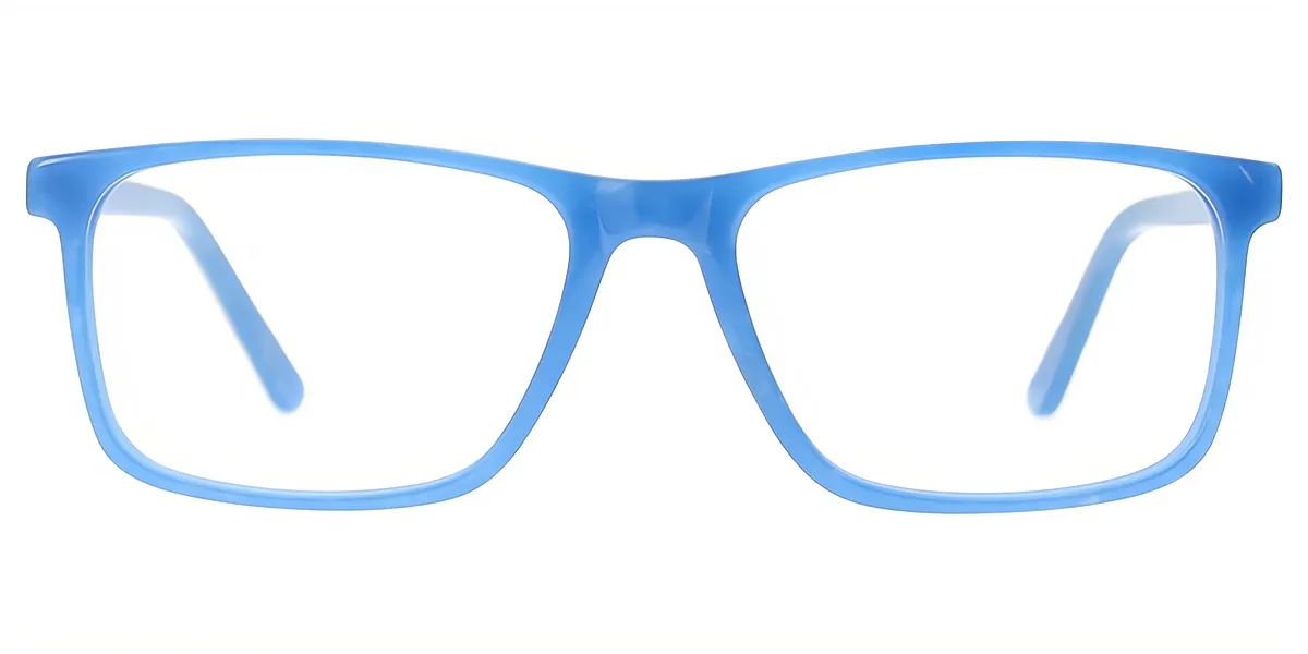 Blue Rectangle Unique Acetate Eyeglasses