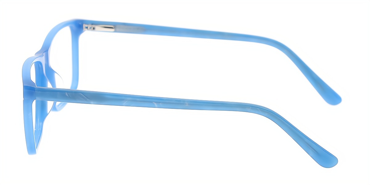Blue Rectangle Unique Acetate Eyeglasses