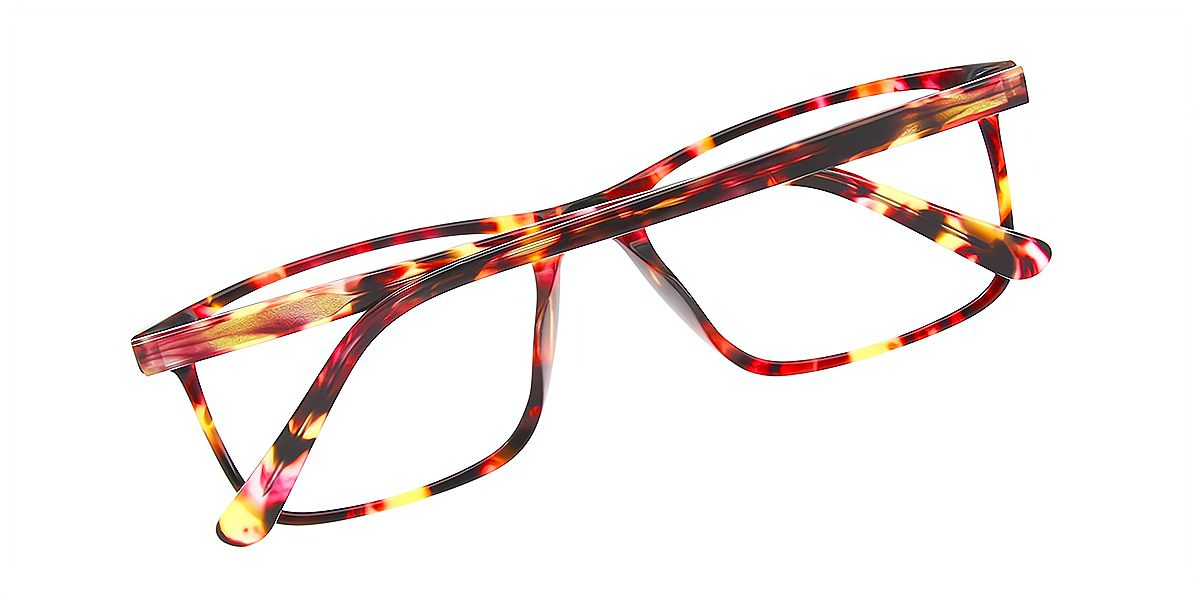 Mix Rectangle Unique Acetate Eyeglasses